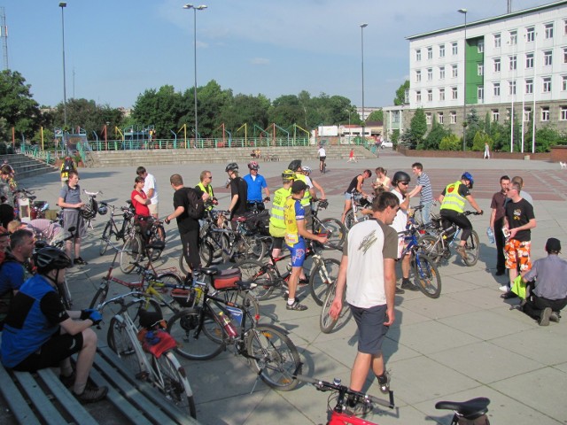 Rowerzyści spotkali się na gliwickim placu Krakowskim