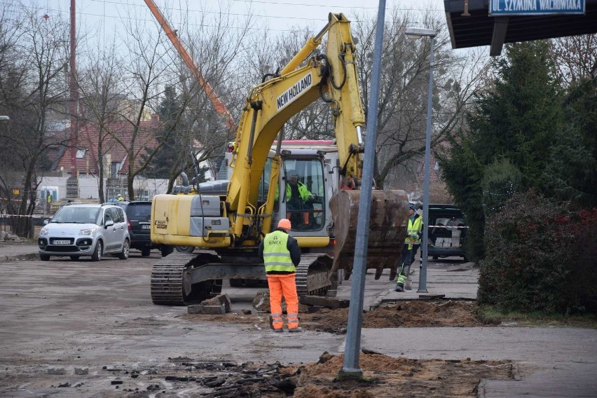 Remont ulicy Wachowiaka w Wągrowcu. Została ona wyłączona z ruchu [ZDJĘCIA]