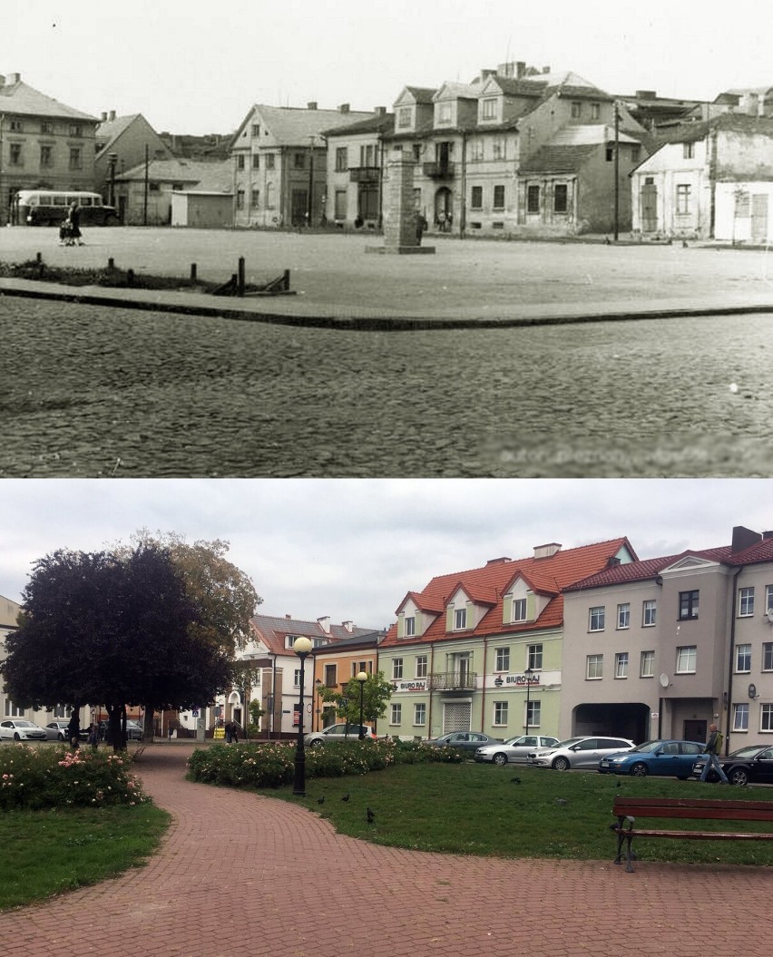 Plac Zamkowy, rok 1957 i 2019