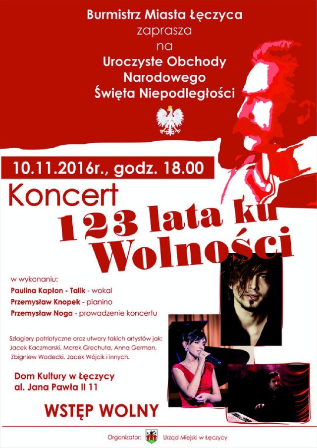 W Łęczycy odbędzie się koncert z okazji 98. rocznicy Odzyskania Niepodległości