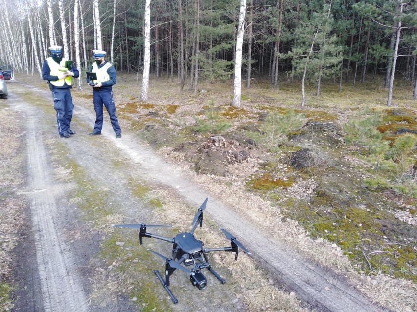 Dron pomagał szukać piratów drogowych