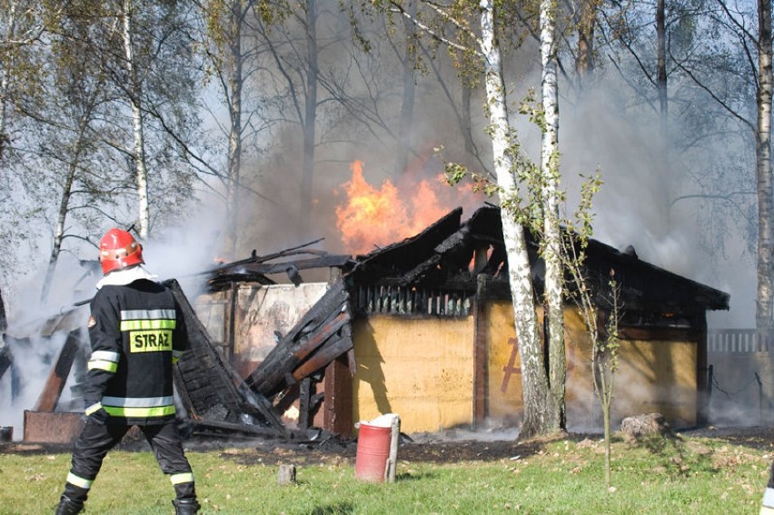 Akcja gaśnicza. Fot. Piotr Andrzejak