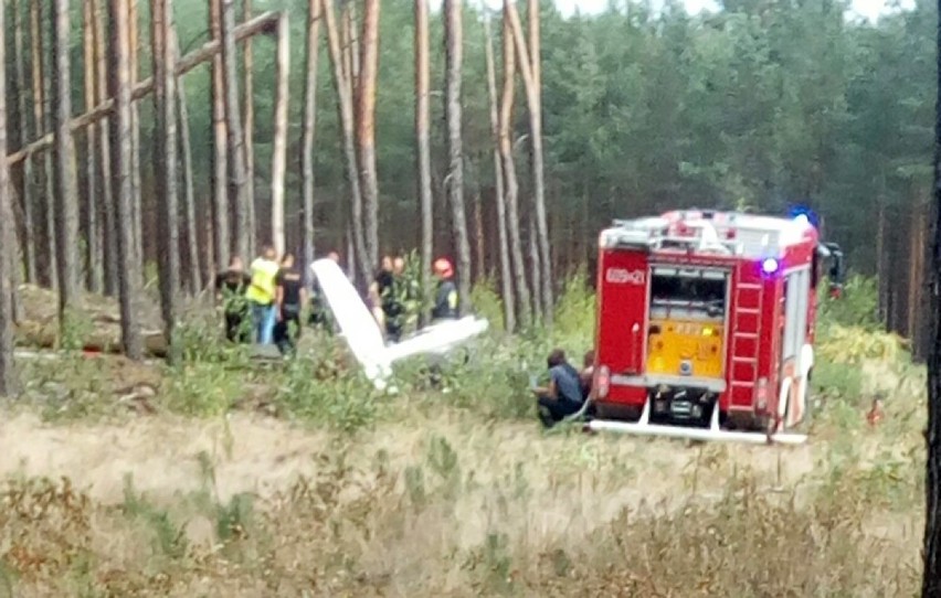 Awionetka rozbiła się w lesie