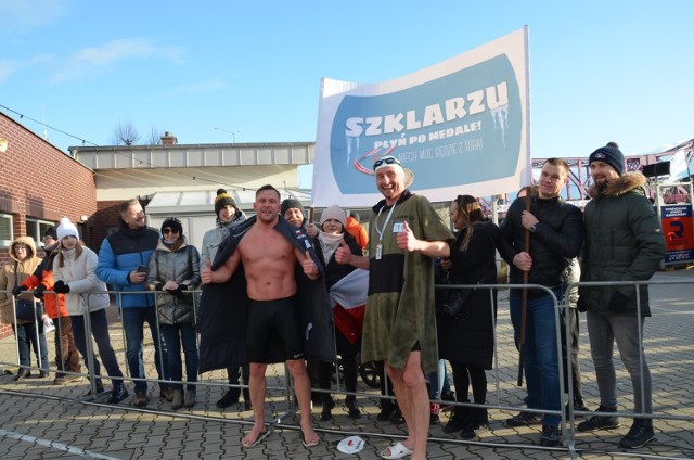 Głogowianie Rafał Szklarzewski i Daniel Stawecki - Mistrzostwa Świata w Lodowym Pływaniu w Głogowie
