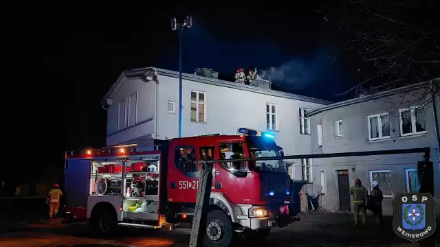 Do pożarów sadzy w kominach doszło na ul. Sobieskiego w Wejherowie, 08.01.2023 r.