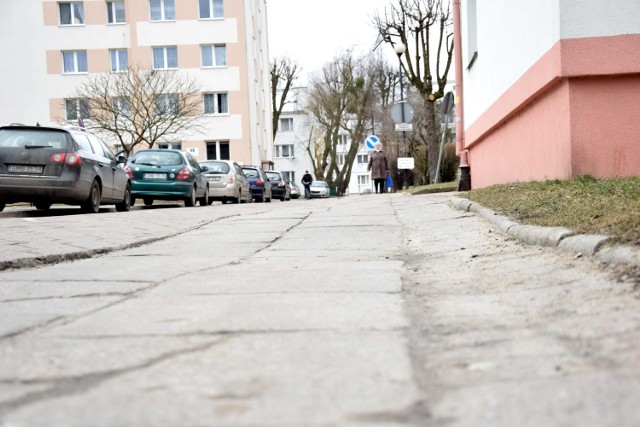 Chodniki w rejonie Starego Miasta.