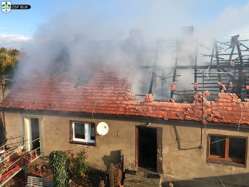 Pożar budynku jednorodzinnego w Wierzei w gm. Duszniki