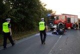 Wypadek w Kcyni. Motocykl zderzył się z autem osobowym [zdjęcia]