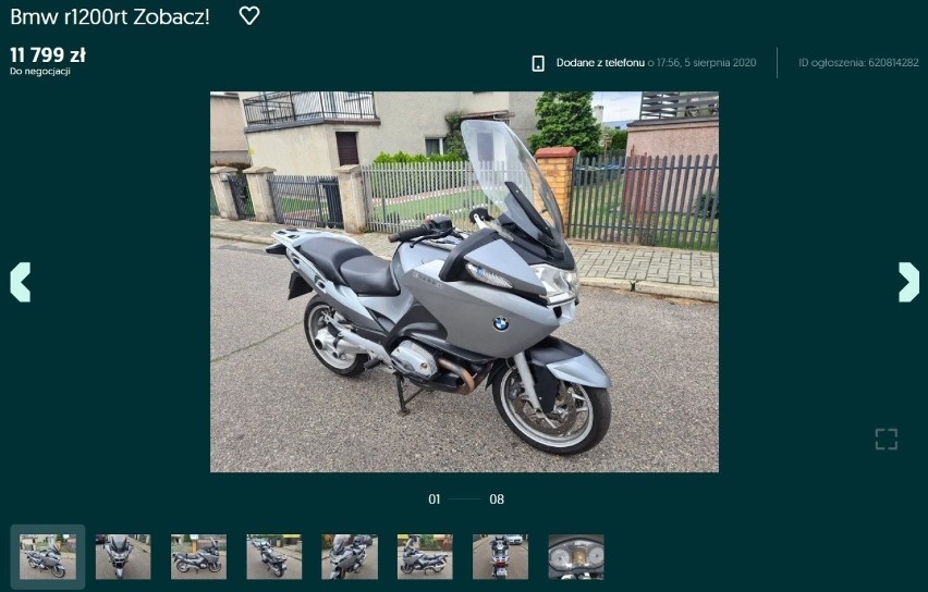 Bmw r1200rt 
Cena 11 799 zł 
Rok produkcji 2006
Poj. silnika...