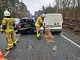 Karambol na trasie Opole - Kluczbork. Zderzyło się pięć samochodów osobowych