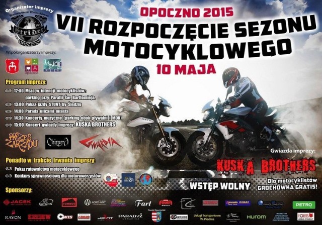 Plakat 7. Rozpoczęcia Sezonu Motocyklowego w Opocznie.
Fot. Mariusz Reczulski