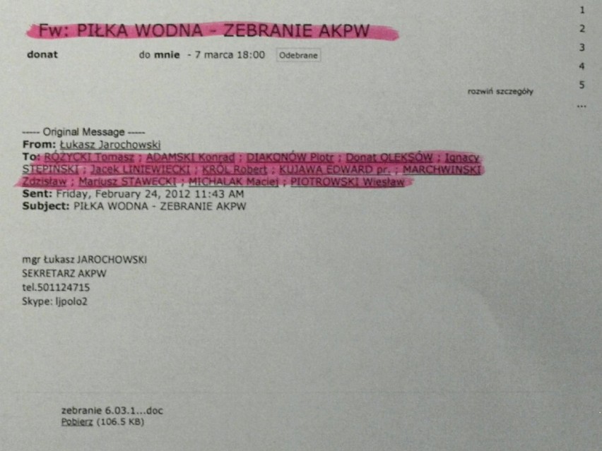 Neptuna brakuje w liście adresatów wiadomości o posiedzenie AKPW