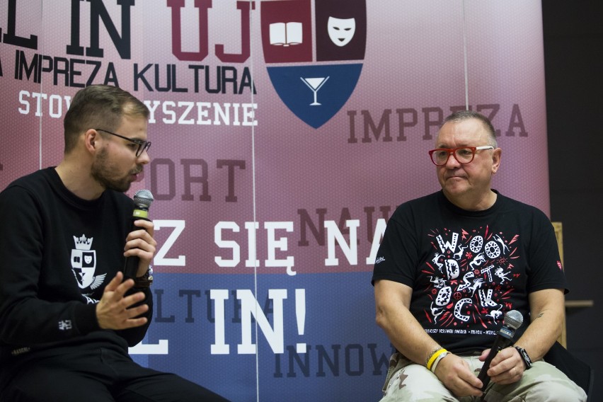 Jerzy Owsiak na salonie Uniwersytetu Jagiellońskiego