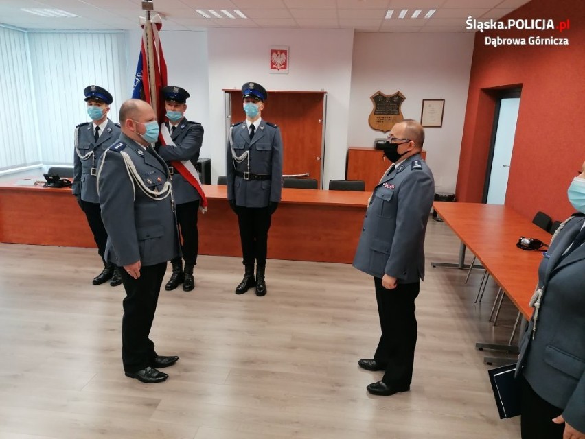 Ślubowanie nowych policjantów w KMP w Dąbrowie Górniczej...