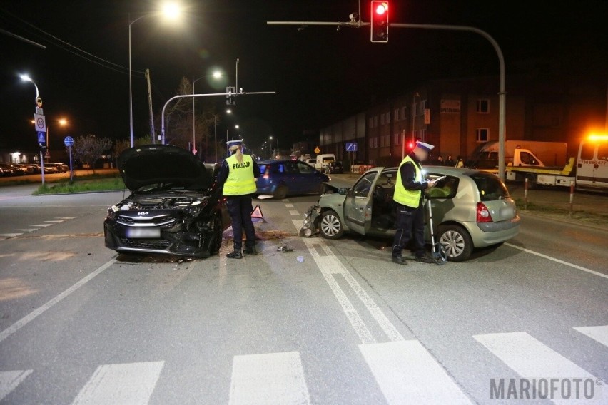Wypadek z piątku na sobotę na ul. Niemodlińskiej w Opolu.