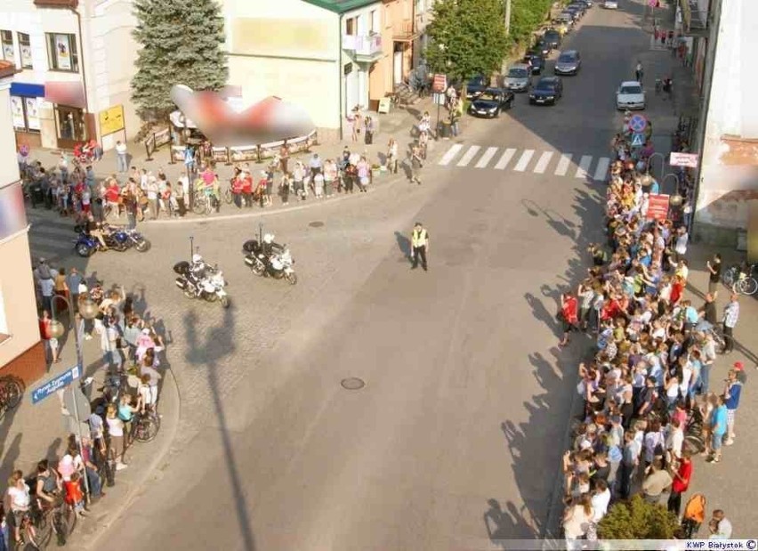 Policjanci na zlocie motocykli  w Augustowie [zdjęcia]