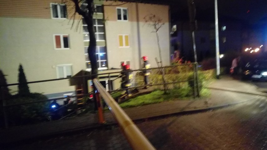 Pożar przy ul. Nieborowskiej 22 w Gdańsku [26.11.2017]