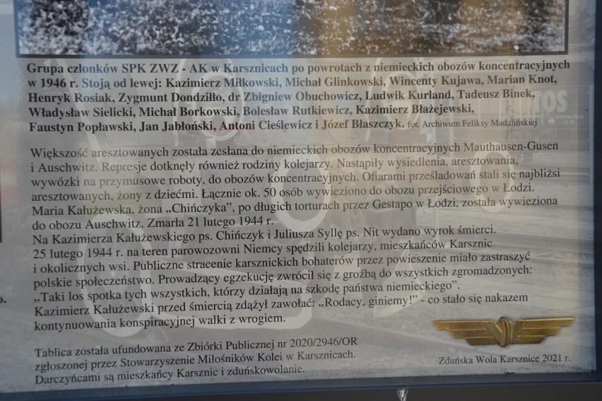W Zduńskiej Woli Karsznicach uczcili 80. rocznicę powstania...