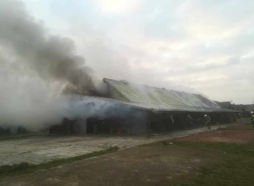 Ogień trawił budynek o powierzchni ok. 800 mkw.