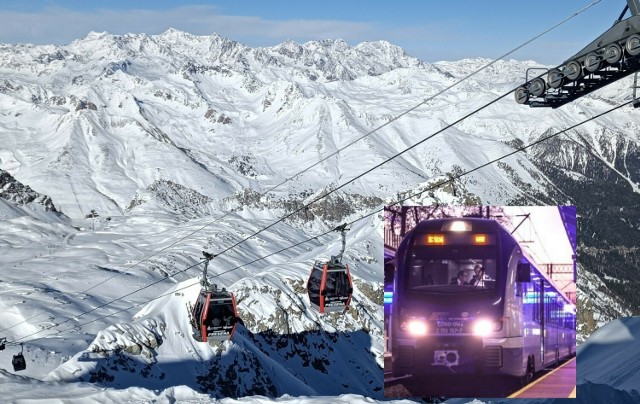 Na narty w Alpy można wybrać się bezpośrednim nocnym pociągiem z Krakowa, Oświęcimia i Miechowa