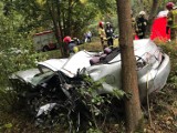 Śmiertelny wypadek w gminie Rusiec. Auto uderzyło w drzewo, kierowca nie przeżył