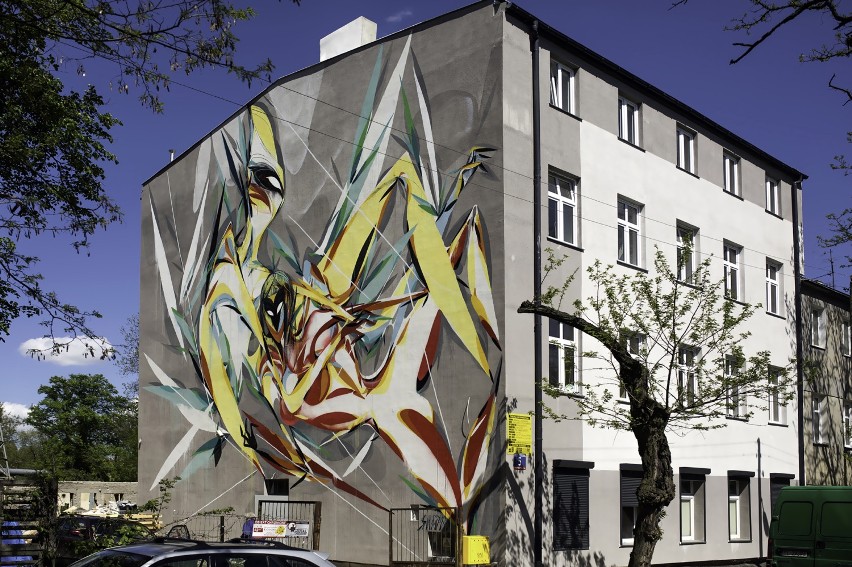 Mural przy ul. Felsztyńskiego 5 w Łodzi