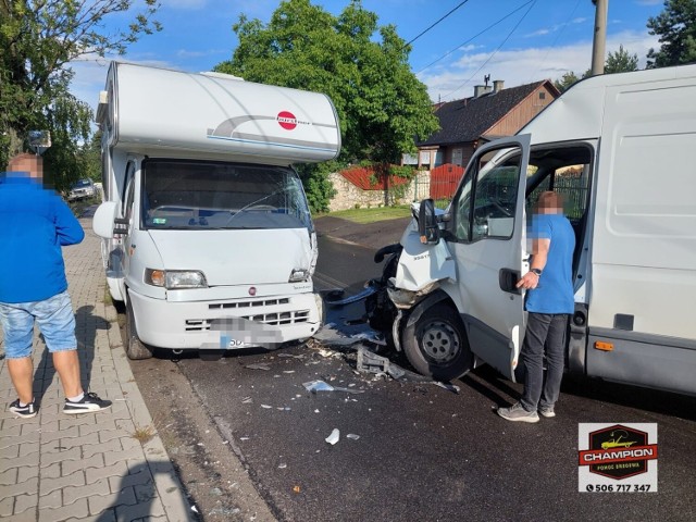 Wypadek na ulicy Brzozowskiej w Wolbromiu