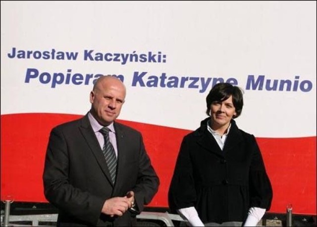 Jarosław Kaczyński i Katarzyna Munio