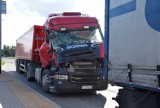 Zderzenie dwóch ciężarówek na alei Wojska Polskiego w Kaliszu [FOTO]