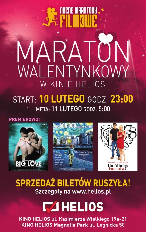 Maraton Walentynkowy we wrocławskich Heliosach

Czytaj...
