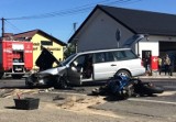 Wypadek w Wieprzu. Motocyklista uderzył w samochód [ZDJĘCIE]