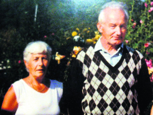 Antoni Bugno z żoną Zofią w Alingsas w Szwecji
