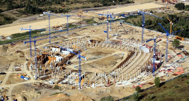Budowa stadionu - 5 października 2009 r.