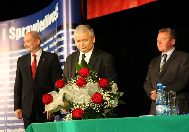 Jarosław Kaczyński w niedzielę w Piotrkowie Trybunalskim.