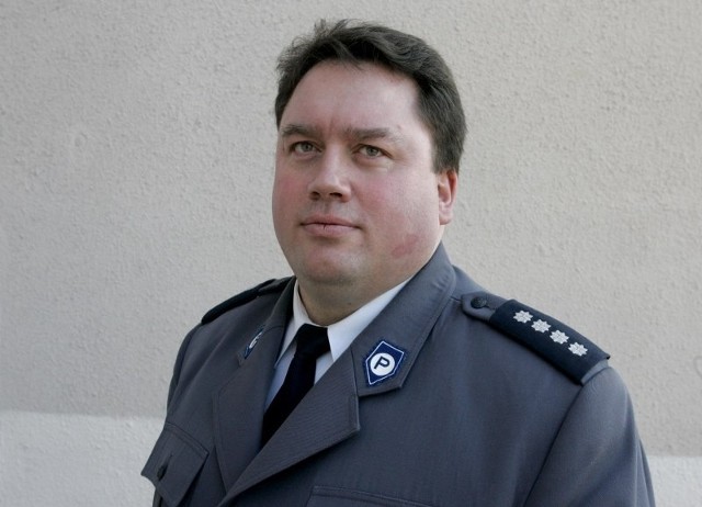 Mirosław Żabiński, komendant policji w Szamotułach.