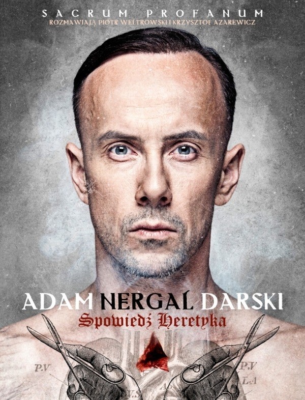 Adam Nergal Darski. Okładka książki "Spowiedź heretyka"