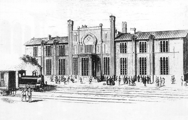 Dworzec kolejowy w Skierniewicach, rok 1872