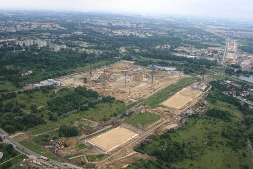 Budowa stadionu - 4 sierpnia 2009 r.