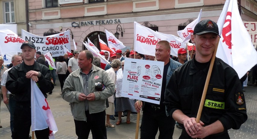 &quot;Solidarność&quot; protestuje w Lublinie ZDJĘCIA,WIDEO