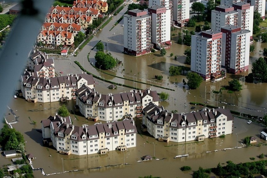 Wrocław pod wodą z lotu ptaka