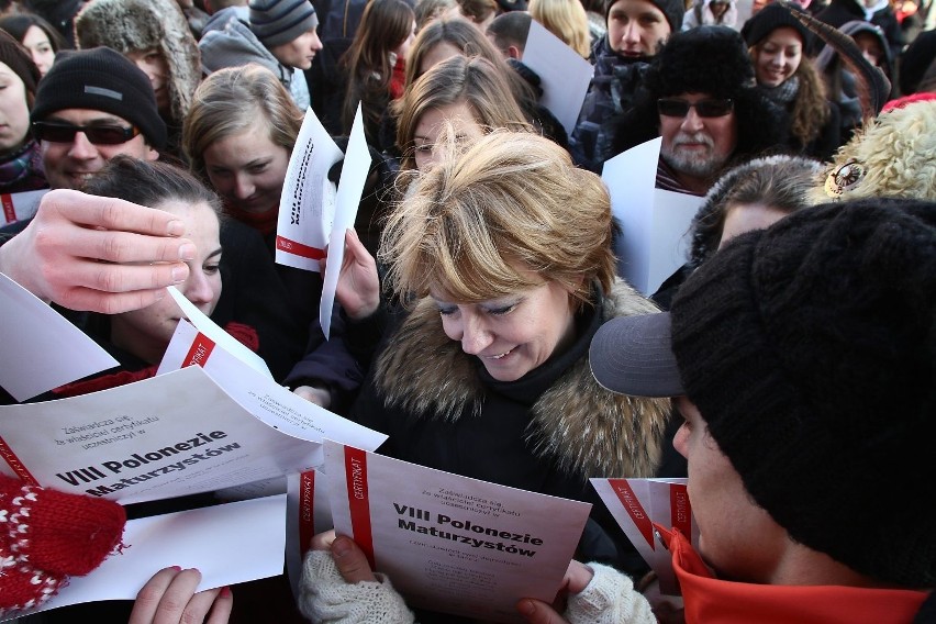 Zatańczyli poloneza na Piotrkowskiej [ZDJĘCIA]