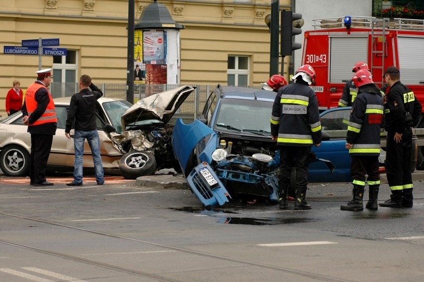 Kraków: wypadek na Lubomirskiego