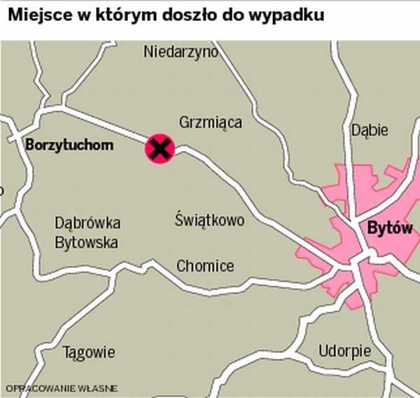 Powiat bytowski: Tragiczny wypadek pod Borzytuchomiem. Zginęło pięć osób