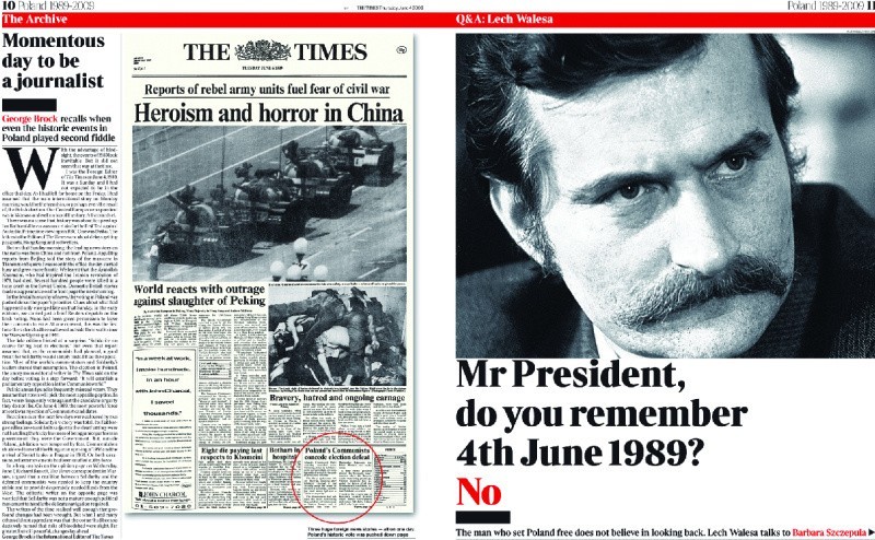 Historia czerwca 1989 urzekła &quot;The Times&quot;