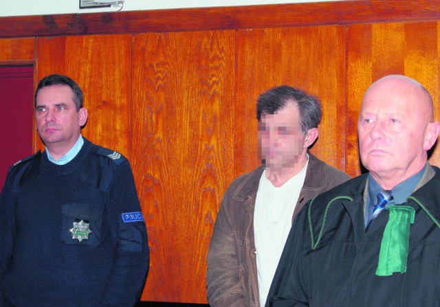 Cyprian O. oraz jego obrońca mecenas Ryszard Brandt w chwili ogłaszania wyroku