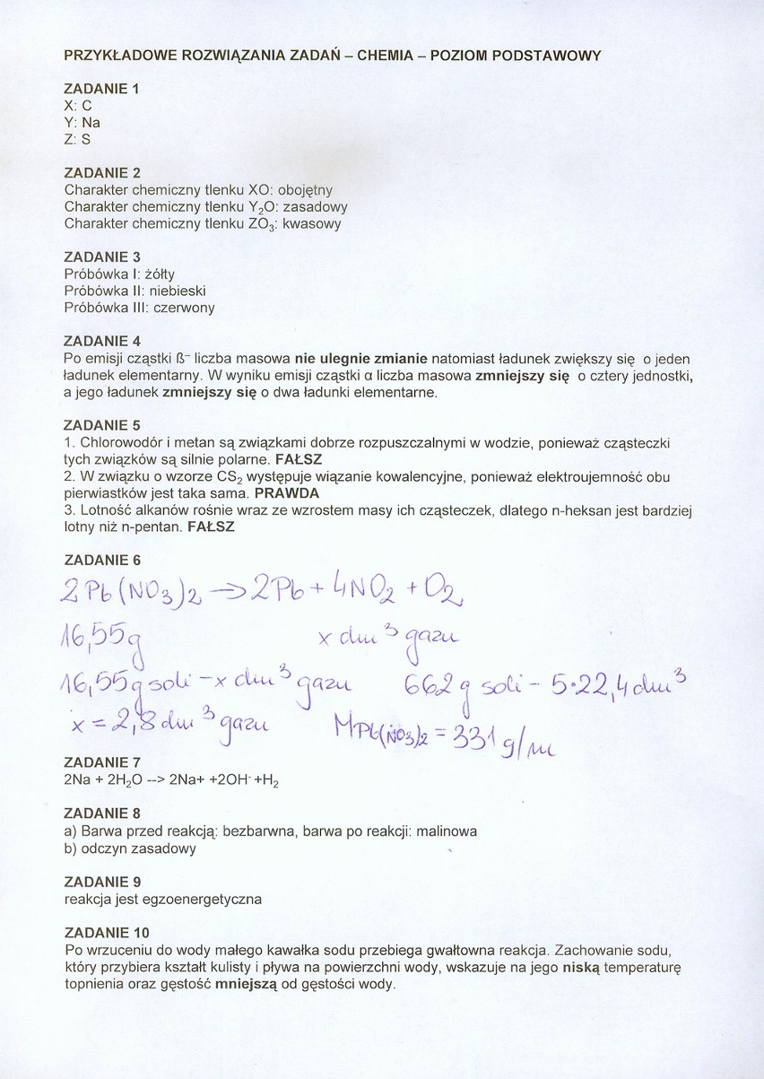 Rozwiązania zadań z chemii cz. 1