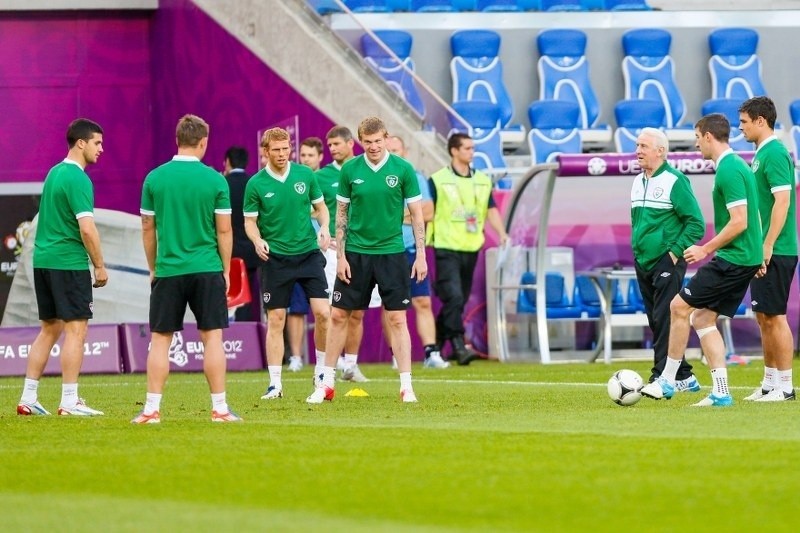 Euro 2012: Irlandczycy trenowali na stadionie w Poznaniu [ZDJĘCIA]