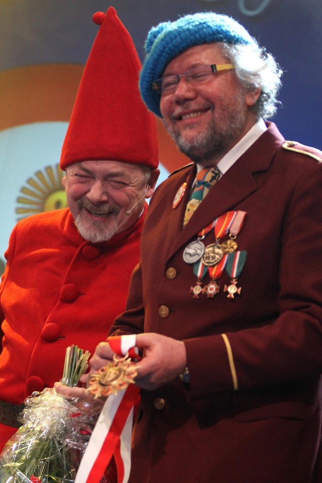 Prezydent Krakowa Jacek Majchrowski i dyrektor Groteski Adolf Weltschek w Reality Shopka Szoł