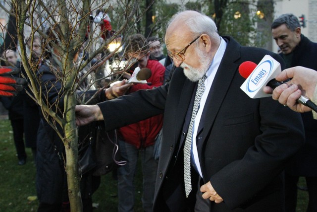 Krzysztof Penderecki zasadził w poznańskim parku im. Romana Maciejewskiego buka przywiezionego z jego arboretum w Lusławicach