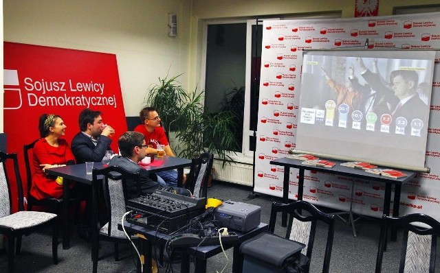 W sztabie SLD w wieczór wyborów triumf oglądano jedynie w telewizji - w sztabach innych ugrupowań